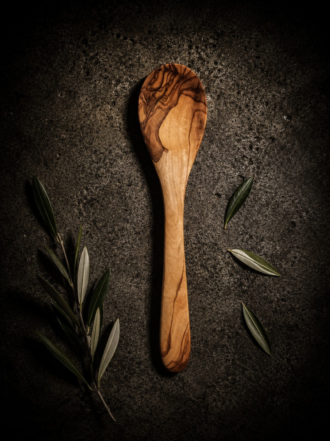 Handcrafted Olive Wood Curved Spoon