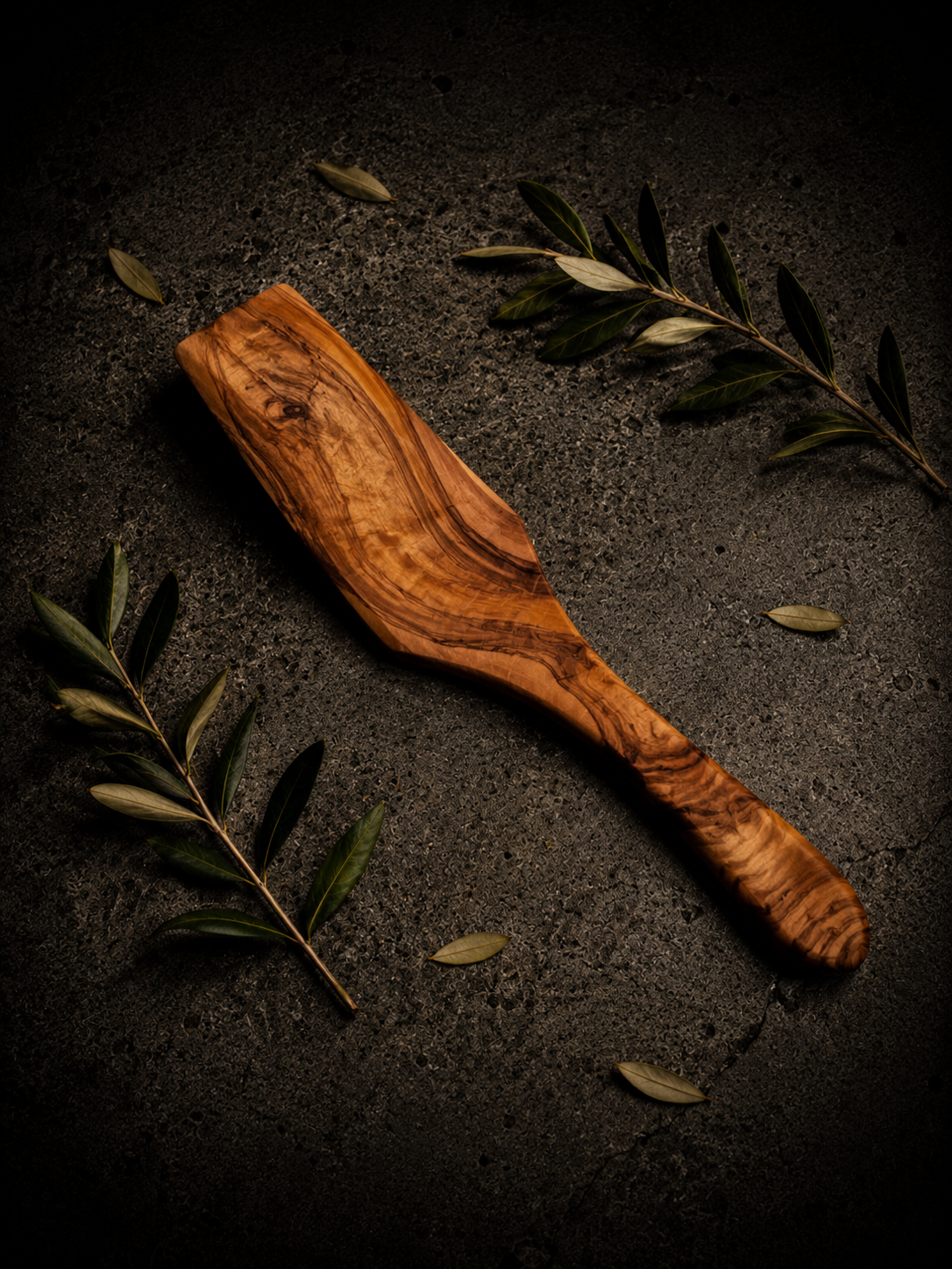 Handcrafted Olive Wood Spurtle Spatula