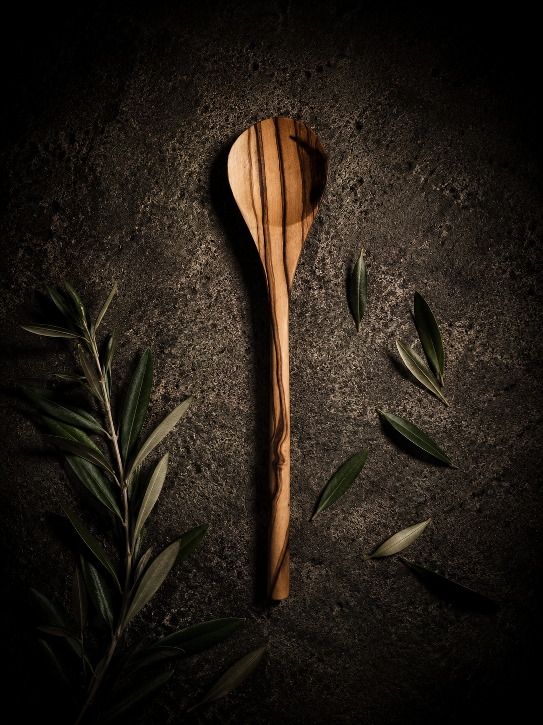Handcrafted Olive Wood Round Spoon