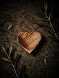 Handcrafted Olive Wood Heart-Shaped Bowls new