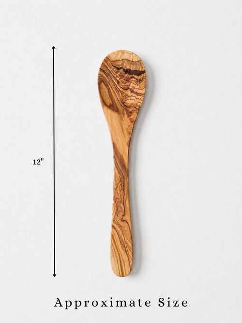 Handcrafted Olive Wood Curved Spoon