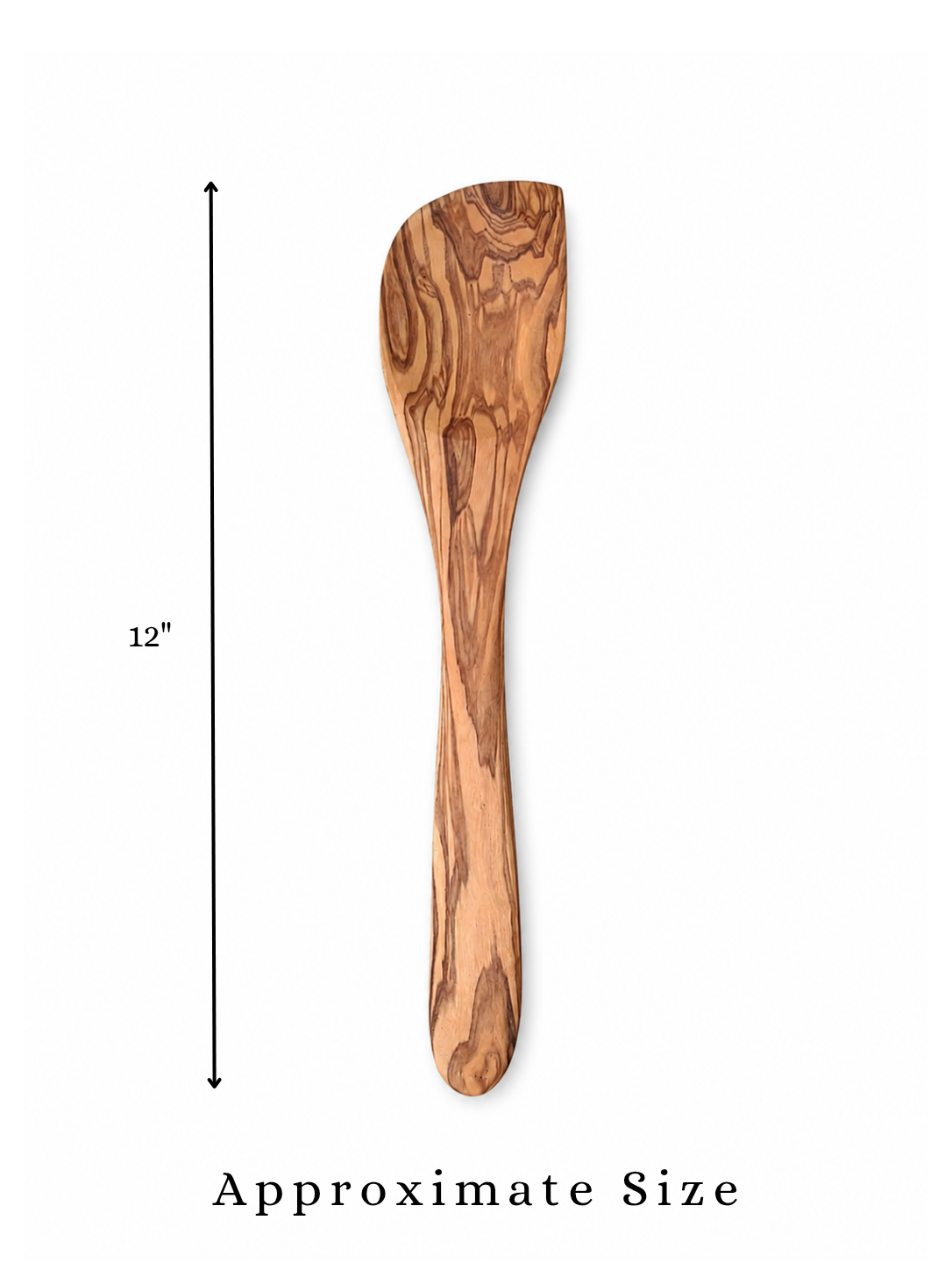 Hand-Carved Olive Wood Corner Spoon (Right Handed)